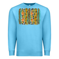 Ocean Blue Fall sunflower brushstrokes Premium Sweatshirt - NancyCooperArtShop