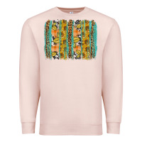 Pale Pink Fall sunflower brushstrokes Premium Sweatshirt - NancyCooperArtShop