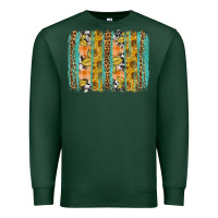 Sports Green Fall sunflower brushstrokes Premium Sweatshirt - NancyCooperArtShop