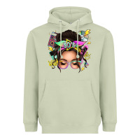 Matcha 90s messy bun Heavyweight Hoodie - texasbilliewilder
