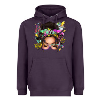 Plum 90s messy bun Heavyweight Hoodie - texasbilliewilder