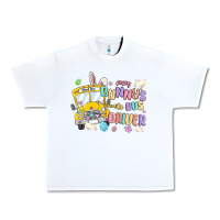 White every bunny's favorite bus driver malia Urban Heavy Tee - MaliasSmallBusiness