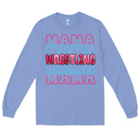Colony Blue wrestling mama Long Sleeve Tee - MaliasSmallBusiness