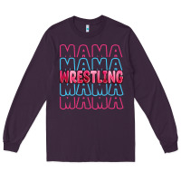 Plum wrestling mama Long Sleeve Tee - MaliasSmallBusiness