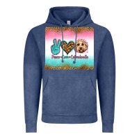 Vintage Denim peace love labradoodle Vintage Hoodie - Jasminsmagicworld