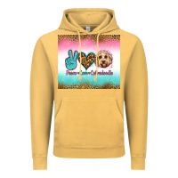 Vintage Mustard peace love labradoodle Vintage Hoodie - Jasminsmagicworld