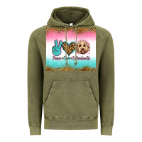 Vintage Olive peace love labradoodle Vintage Hoodie - Jasminsmagicworld