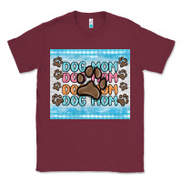 Burgundy dog mom Classic Tee - MaliasSmallBusiness