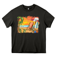Asphalt sunset beach background Heavy Core Tee - BarkalooDesign