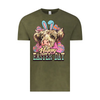 Vintage Olive Easter Day Cow Vintage Tee - NancyCooperArtShop
