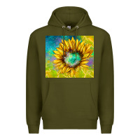 Army Green sparkling sunflower Premium Hoodie - TumblerDesignByShophia