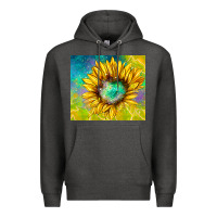Charcoal Heather sparkling sunflower Premium Hoodie - TumblerDesignByShophia