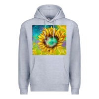 Heather Grey sparkling sunflower Premium Hoodie - TumblerDesignByShophia