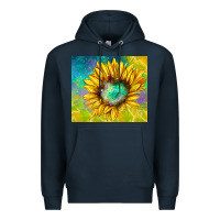 Navy sparkling sunflower Premium Hoodie - TumblerDesignByShophia