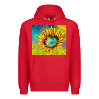 Red sparkling sunflower Premium Hoodie - TumblerDesignByShophia
