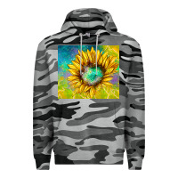 Slate Camo sparkling sunflower Premium Hoodie - TumblerDesignByShophia