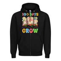 Black 100 days watching my students grow Zipper Hoodie - Artiststas