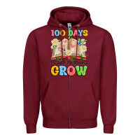 Burgundy 100 days watching my students grow Zipper Hoodie - Artiststas