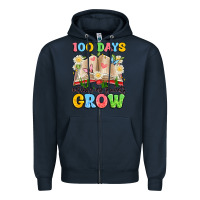 Navy 100 days watching my students grow Zipper Hoodie - Artiststas