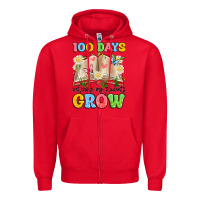 Red 100 days watching my students grow Zipper Hoodie - Artiststas
