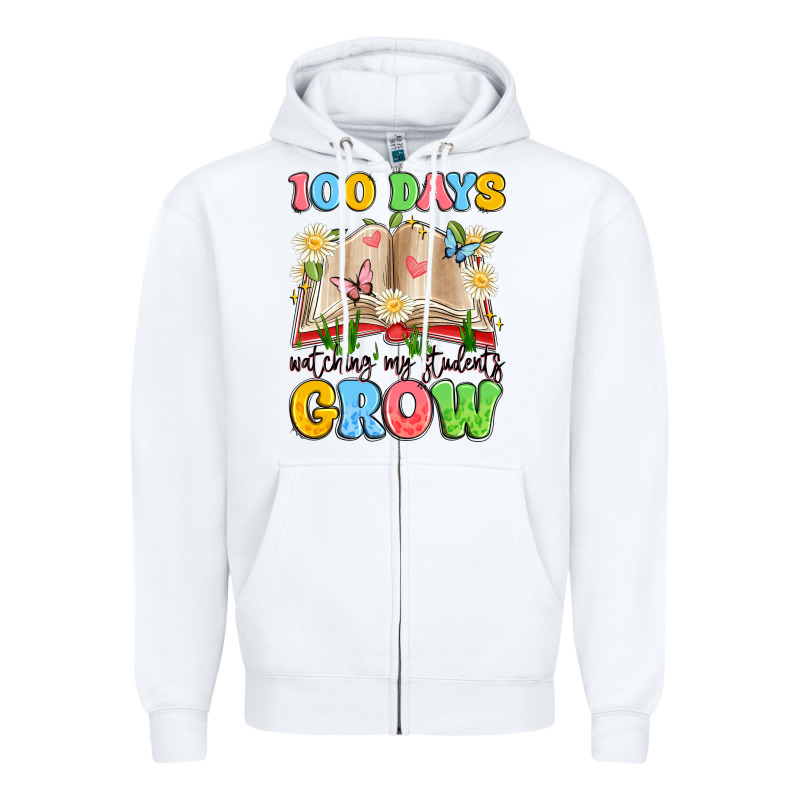 100 Days Watching My Students Grow Zipper Hoodie by Artiststas | Teevron
