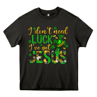 Asphalt i dont need luck ive got jesus st. patricks day Heavy Core Tee - Neo Western