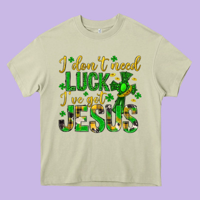 I Dont Need Luck Ive Got Jesus St. Patricks Day Heavy Core Tee Designed By Neo Western