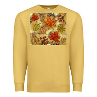 Antique Gold Fall leaves Premium Sweatshirt - NancyCooperArtShop