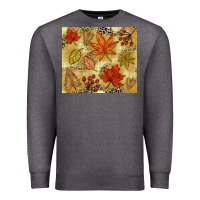Charcoal Heather Fall leaves Premium Sweatshirt - NancyCooperArtShop