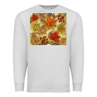 Dove Grey Fall leaves Premium Sweatshirt - NancyCooperArtShop