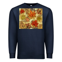 Navy Fall leaves Premium Sweatshirt - NancyCooperArtShop