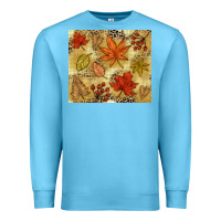 Ocean Blue Fall leaves Premium Sweatshirt - NancyCooperArtShop
