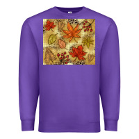 Purple Fall leaves Premium Sweatshirt - NancyCooperArtShop