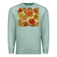 Seafoam Fall leaves Premium Sweatshirt - NancyCooperArtShop