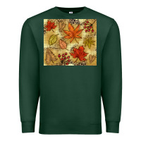 Sports Green Fall leaves Premium Sweatshirt - NancyCooperArtShop