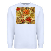 White Fall leaves Premium Sweatshirt - NancyCooperArtShop