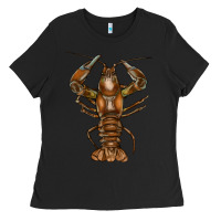 Black crawfish Ladies Tee - FaDigitalArtStudio