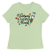Matcha nursing i̇s a work of heart Ladies Tee - JahusDesignShop
