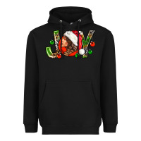 Black Joy with woman Heavyweight Hoodie - NancyCooperArtShop