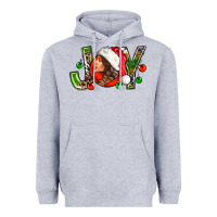 Heather Grey Joy with woman Heavyweight Hoodie - NancyCooperArtShop