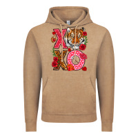 Vintage Coffee xoxo with tiger Vintage Hoodie - NancyCooperArtShop