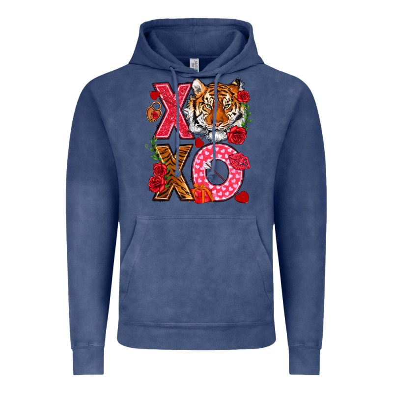 Xoxo With Tiger Vintage Hoodie by NancyCooperArtShop | Teevron