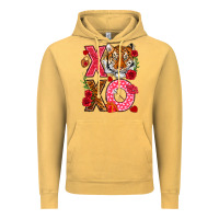Vintage Mustard xoxo with tiger Vintage Hoodie - NancyCooperArtShop