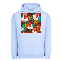 Pigment Grape Ice western  chicken with sunflowers seamless pattern Urban Hoodie - FaDigitalArtStudio