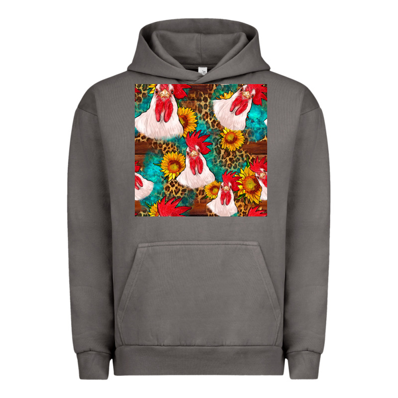 Western  Chicken With Sunflowers Seamless Pattern Urban Hoodie by FaDigitalArtStudio | Teevron