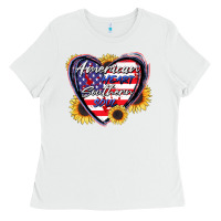 White American heart southern soul Ladies Tee - CowGirlArtShop