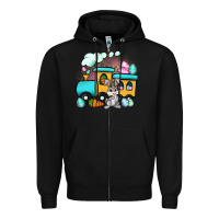 Black easter train Zipper Hoodie - Artiststas