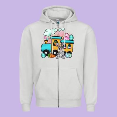 Easter Train Zipper Hoodie Designed By Artiststas