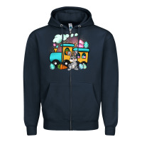 Navy easter train Zipper Hoodie - Artiststas