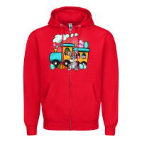 Red easter train Zipper Hoodie - Artiststas
